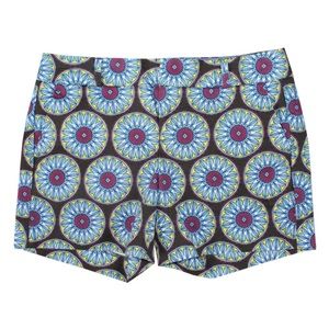 Women's Banana Republic Hampton Fit Flat Front Multicolor Pattern Shorts Size 2P